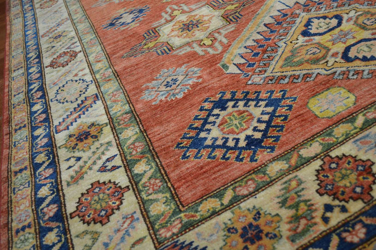 4' 8" x 6' 2" Pakistan Kazak Rug image 6