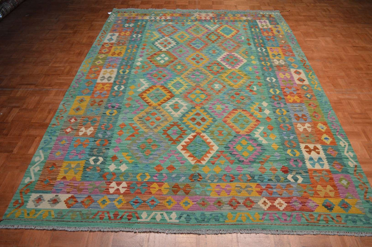 6' 6" x 9' 5" India Kilim Rug image 8