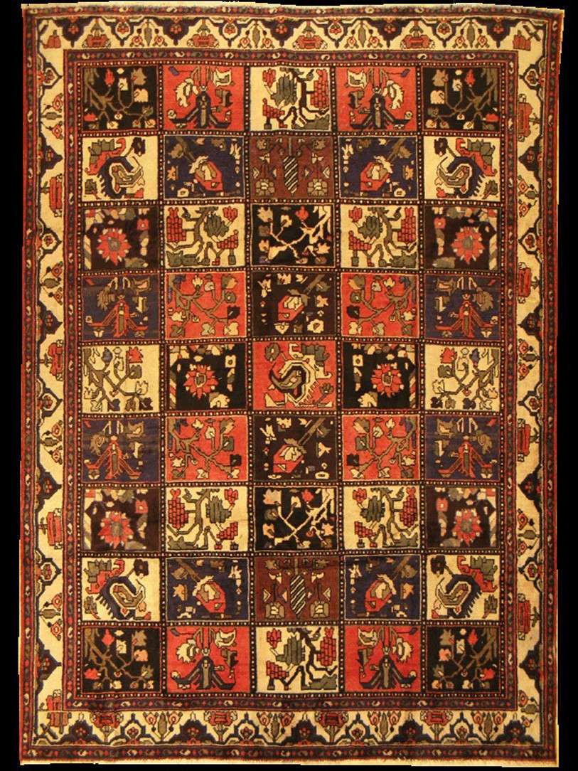 6' 9" x 9' 7" Persian Bakhtiari Rug image 0