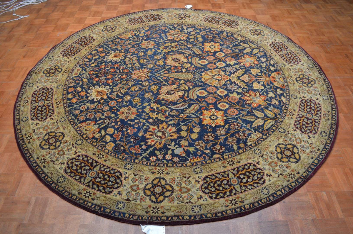 8' 1" x 8' 1" India Agra Round Rug image 1