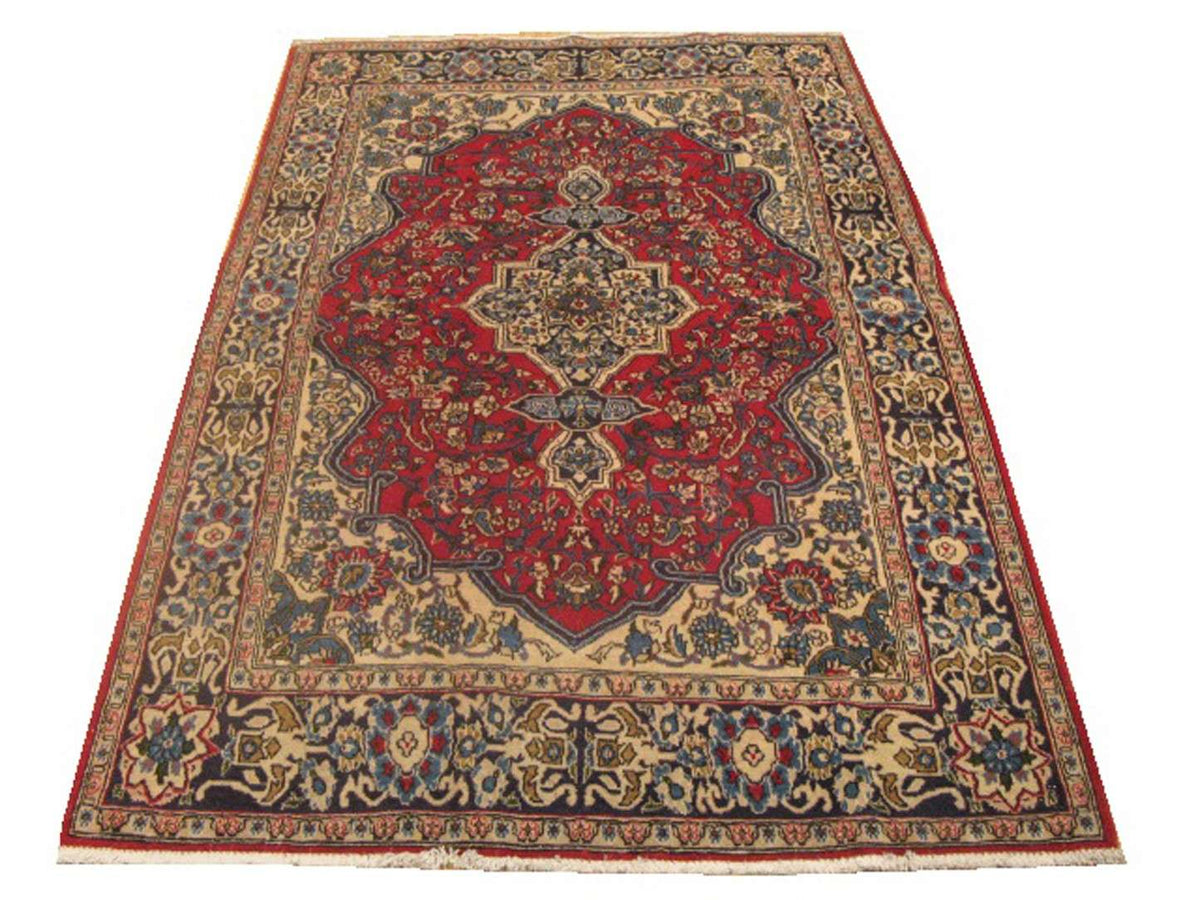 4' 4" x 7' 0" Persian Qum Rug image 0