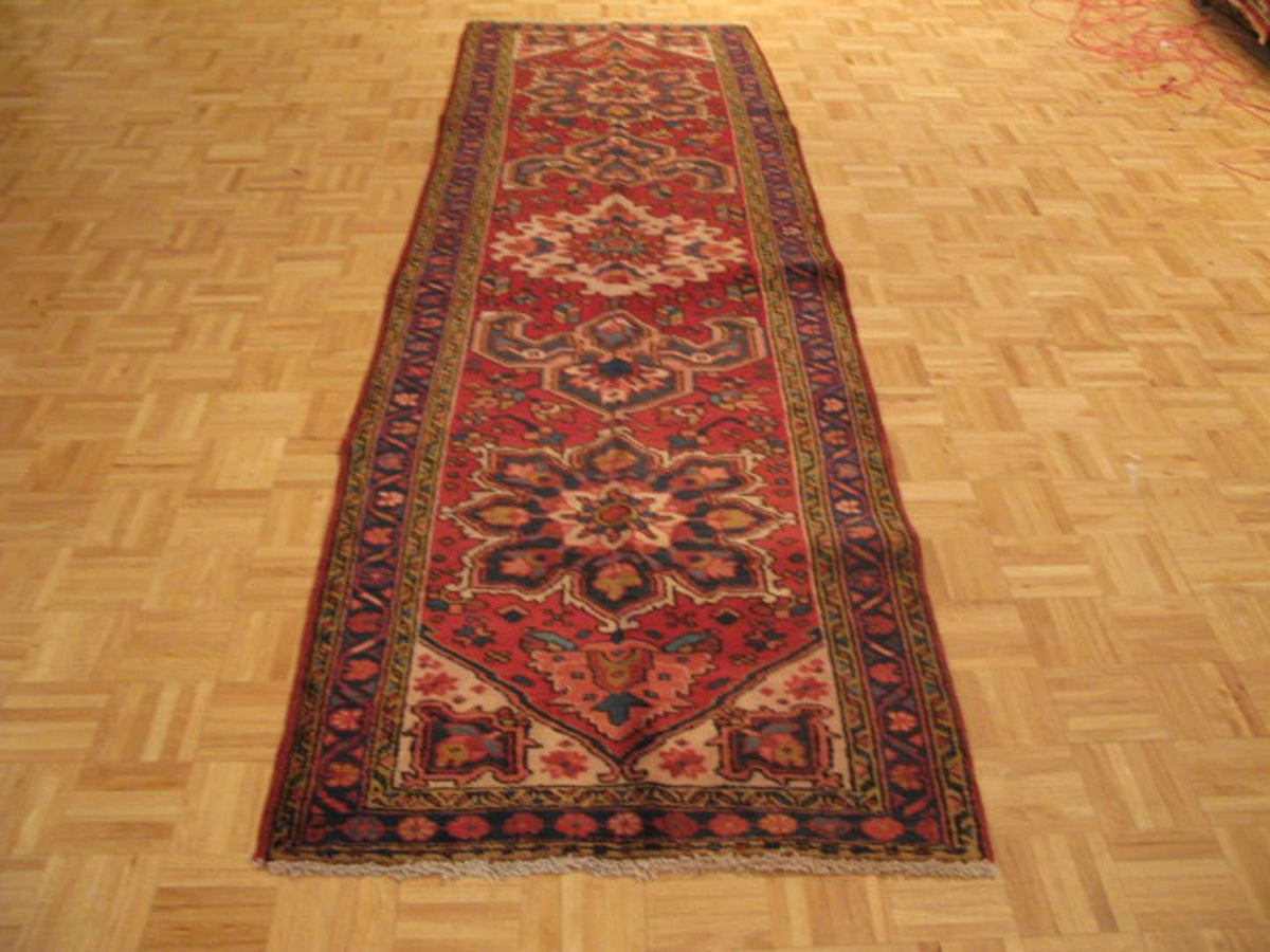 3' 4" x 10' 1" Persian Heriz Runner image 1