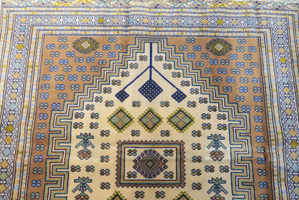 4' 2" x 5' 2" Persian Turkeman Rug image 3