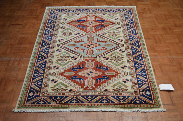 4' 1" x 5' 3" Pakistan Shirvan Rug image 1
