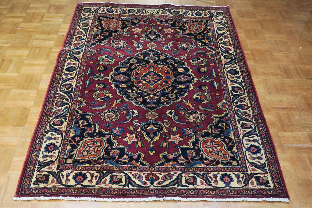 4' 2" x 6' 0" Vintage Khorasan Rug image 9