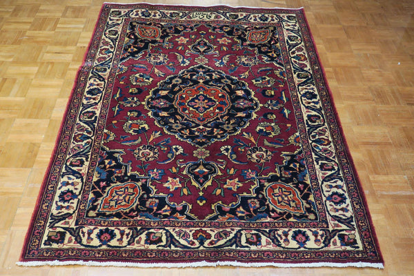 4' 2" x 6' 0" Persian Khorasan Rug image 9