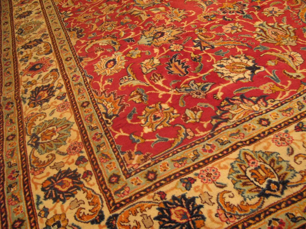 9' 5" x 12' 1" Persian Tabriz Rug image 10