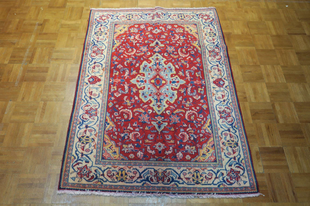 3' 6" x 3' 7" Persian Sarouk Rug image 11