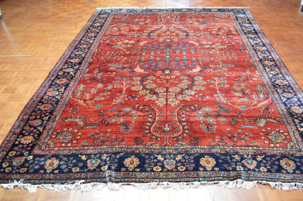8' 8" x 12' 0" Persian Sarouk Rug image 1
