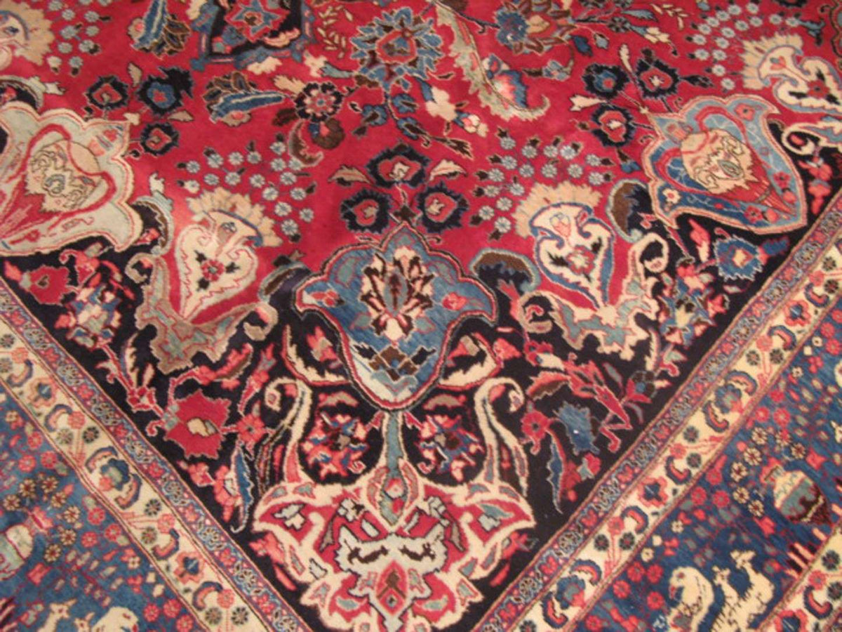 9' 5" x 12' 5" Persian Mashhad Rug image 3
