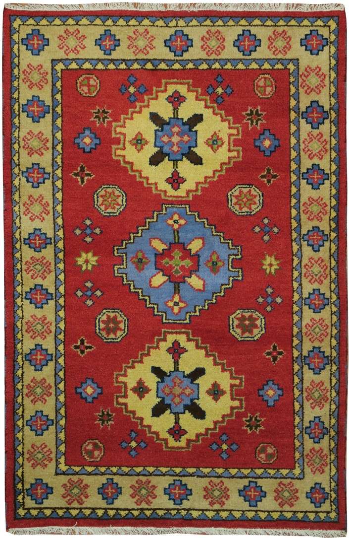 4' 0" x 6' 0" India Kazak Rug image 0