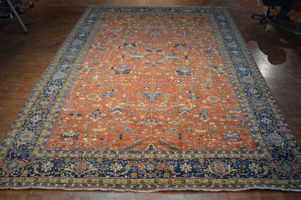 11' 8" x 19' 8" Pakistan Serapi Rug image 1
