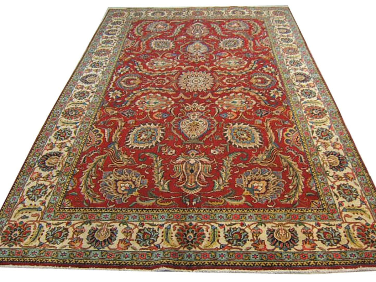 7' 7" x 11' 5" Persian Tabriz Rug image 1