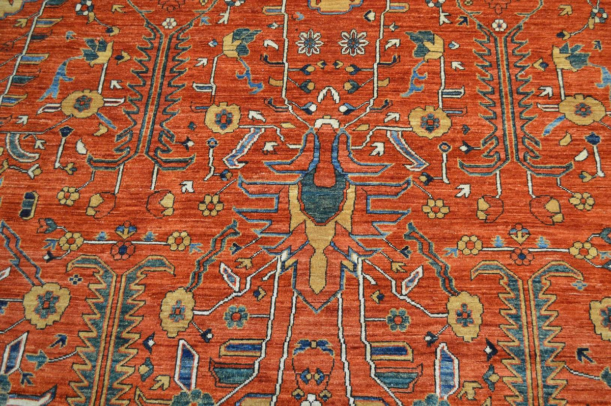 9' 2" x 12' 2" Pakistan Serapi Rug image 9