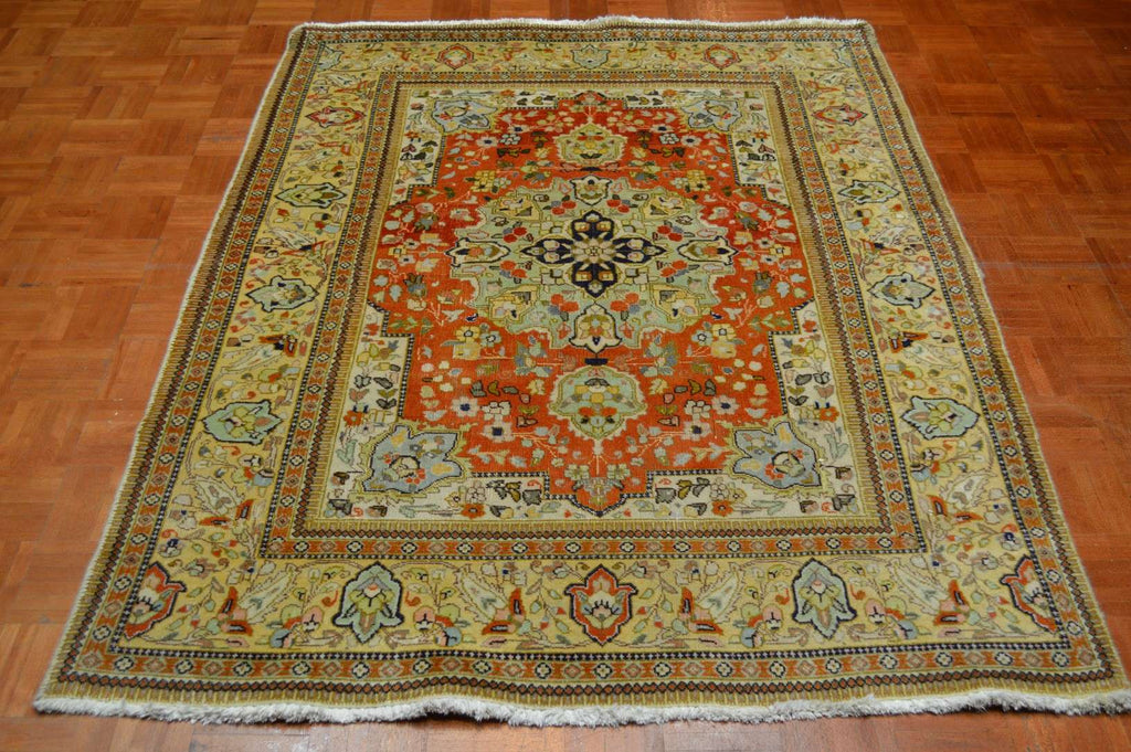 4' 8" x 6' 4" Persian Tabriz Rug image 1
