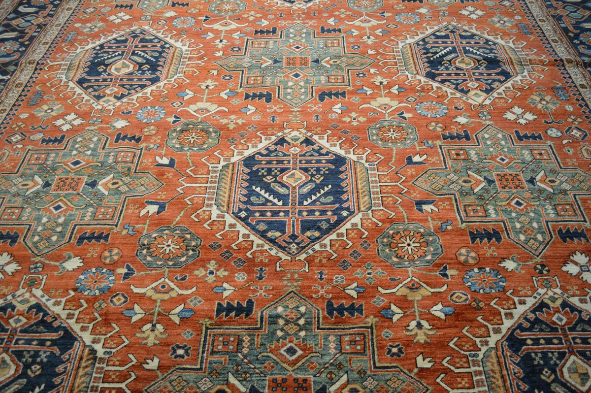 12' 0" x 17' 2" Pakistan Serapi Rug image 8