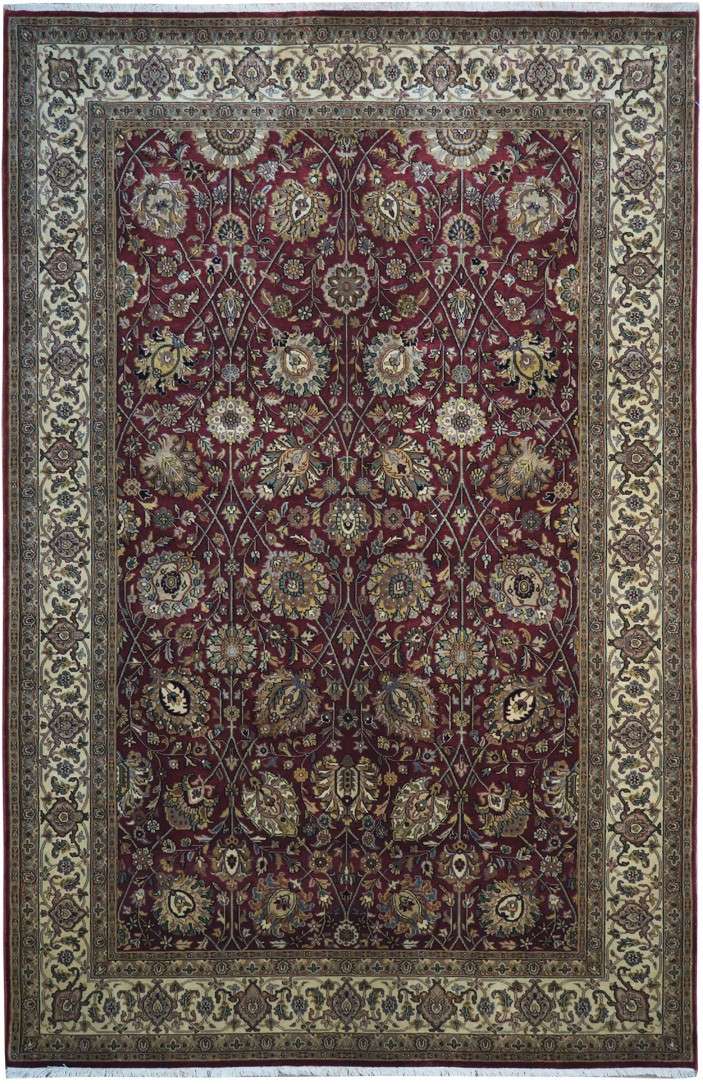 6' 1" x 9' 3" India Agra Rug image 0