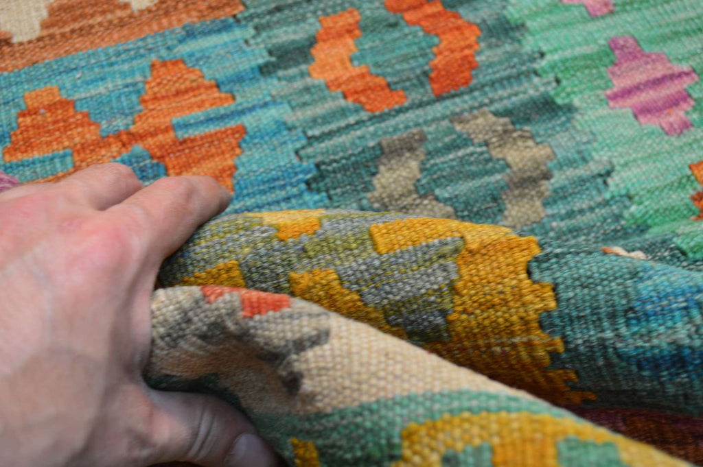 6' 6" x 9' 5" India Kilim Rug image 1