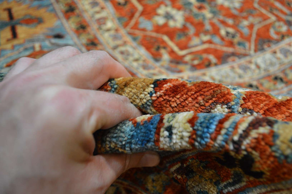 9' 0" x 11' 8" Pakistan Serapi Rug image 11