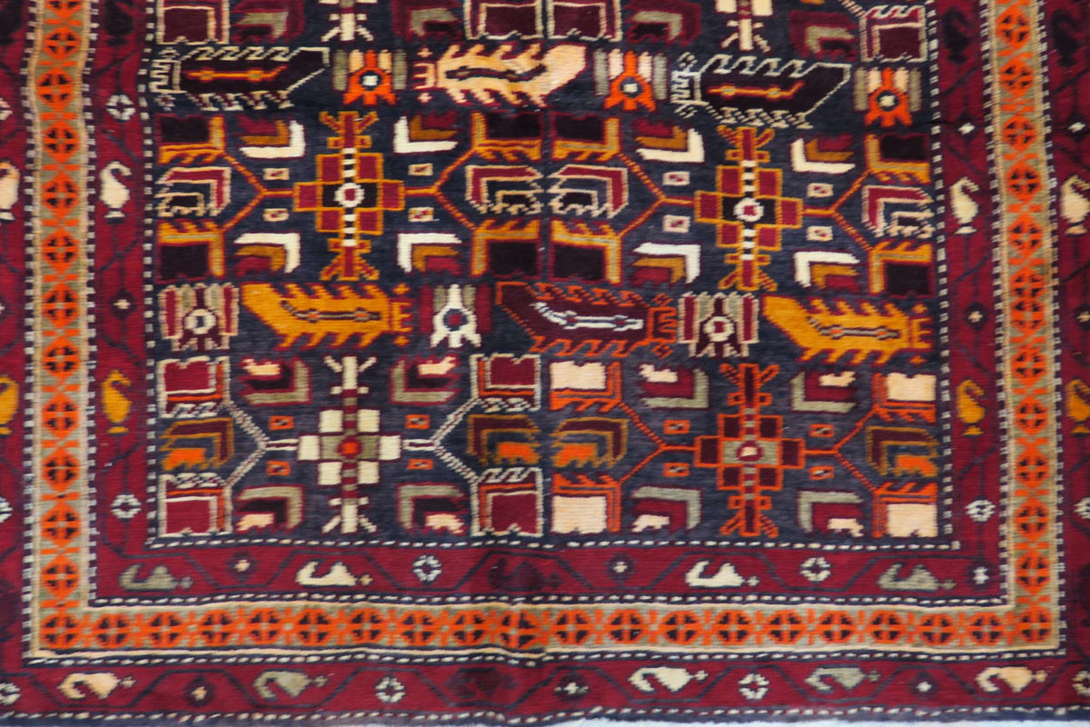 3' 5" x 5' 1" Persian Meshkin Rug image 5
