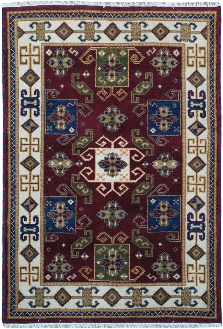 4' 0" x 6' 0" India Kazak Rug image 0