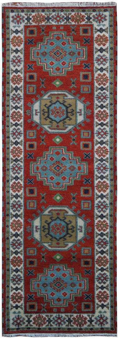 2' 8" x 8' 3" India Kazak Runner image 0