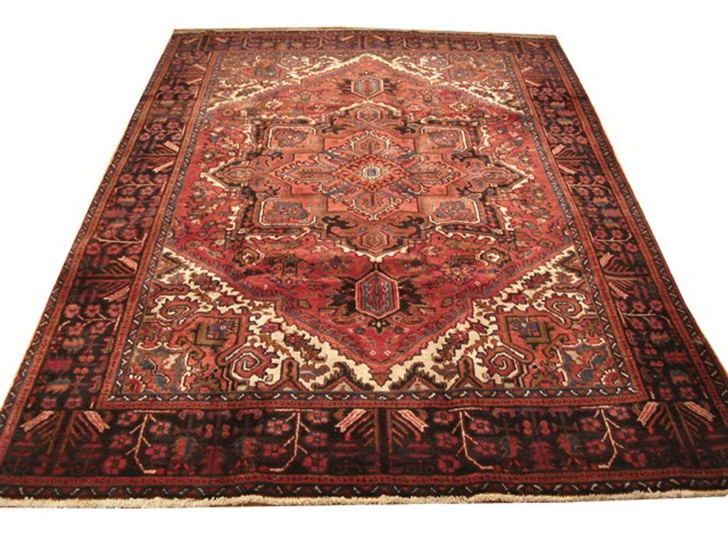 6' 8" x 9' 4" Vintage Heriz Rug image 0