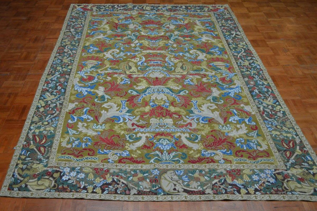 5' 6" x 8' 6" French Needlepoint Rug image 1