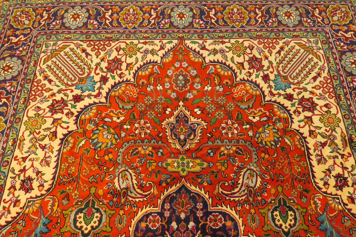 6' 8" x 10' 1" Persian Tabriz Rug image 1