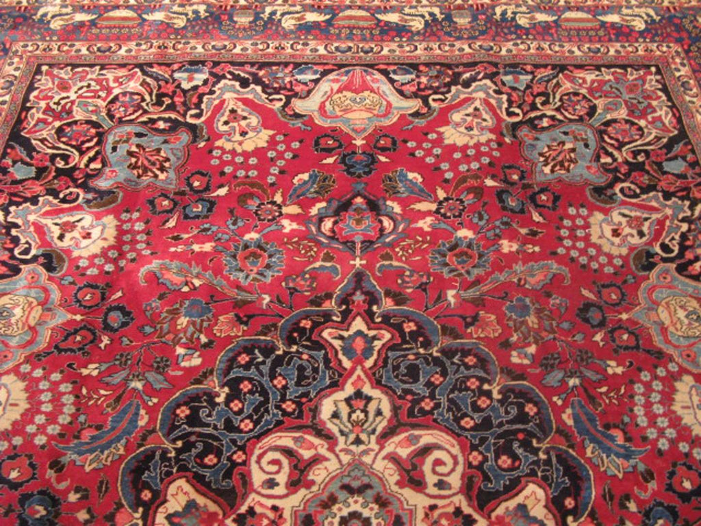 9' 5" x 12' 5" Persian Mashhad Rug image 9