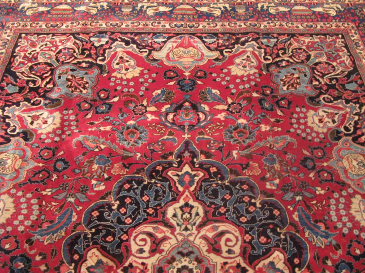 9' 5" x 12' 5" Persian Mashhad Rug image 9