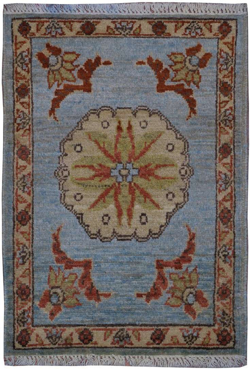 1' 8" x 2' 4" India Peshawar Rug image 0