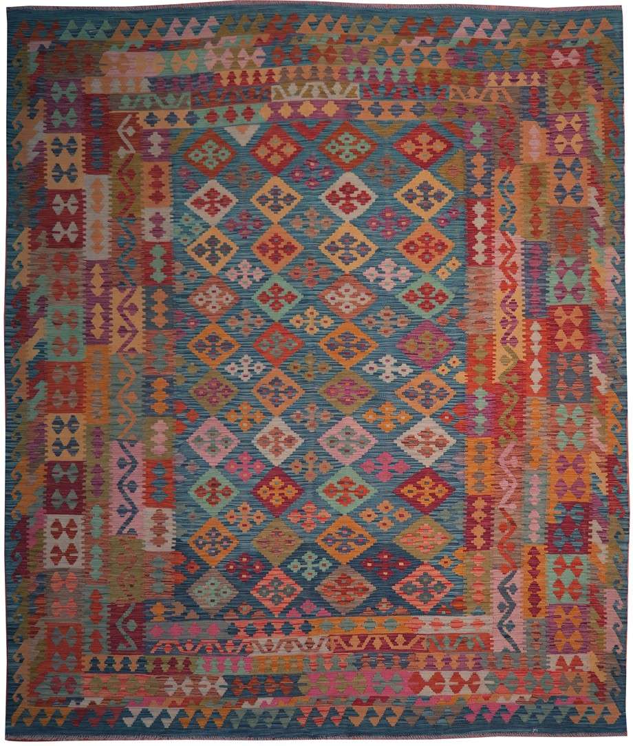 8' 2" x 9' 9" India Kilim Rug image 0