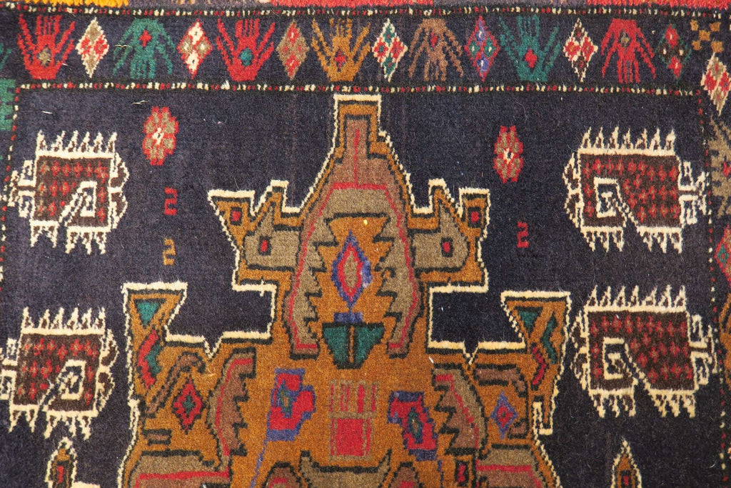 1' 8" x 2' 8" Persian Baluch Rug image 8
