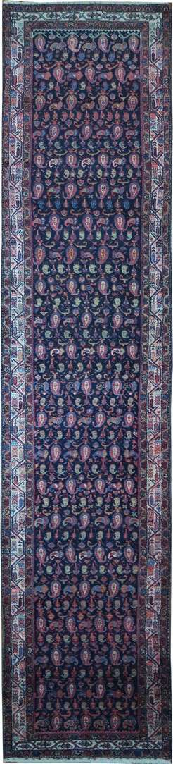 3' 6" x 16' 2" Persian Hamadan Runner image 0