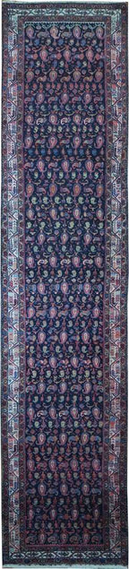 3' 6" x 16' 2" Persian Hamadan Runner image 0