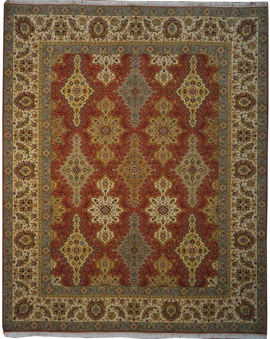 8' 1" x 9' 9" India Agra Rug image 0