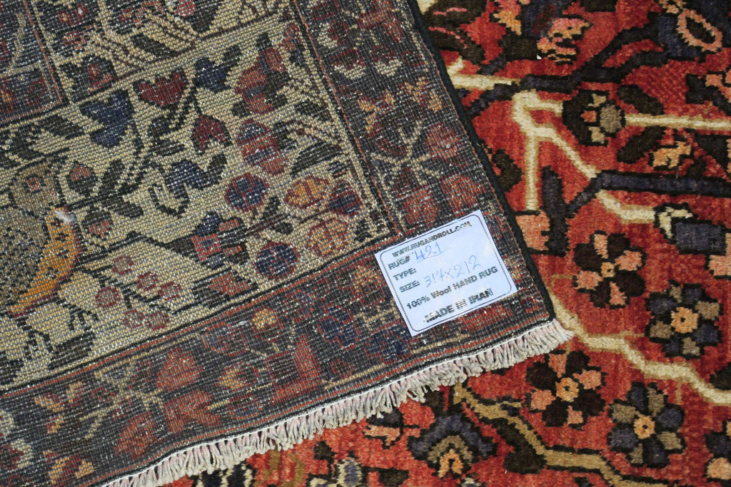 6' 9" x 10' 4" Vintage Khorasan Rug image 5
