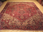 9' 3" x 11' 6" Persian Heriz Rug image 1