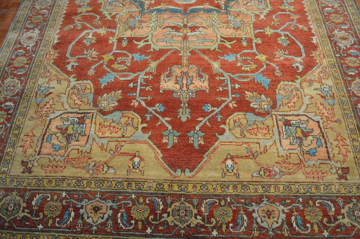 7' 8" x 10' 3" India Serapi Rug image 3