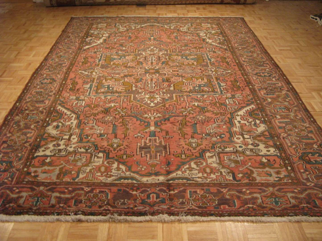 8' 1" x 11' 0" Persian Heriz Rug image 1
