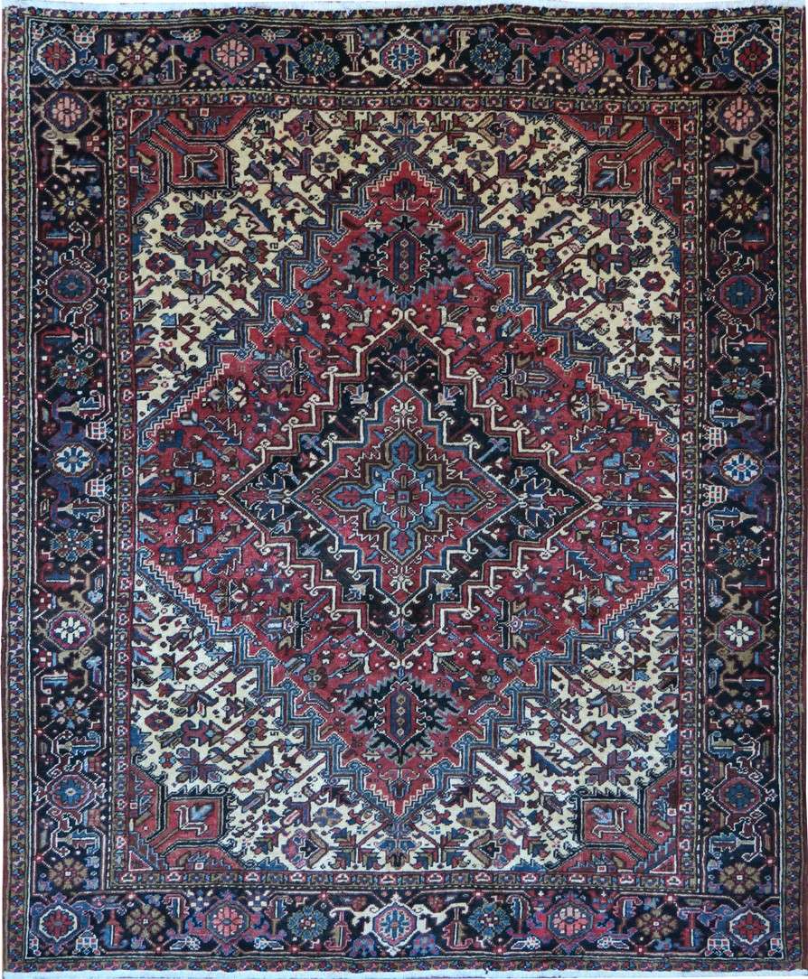 7' 4" x 8' 7" Persian Heriz Rug image 0