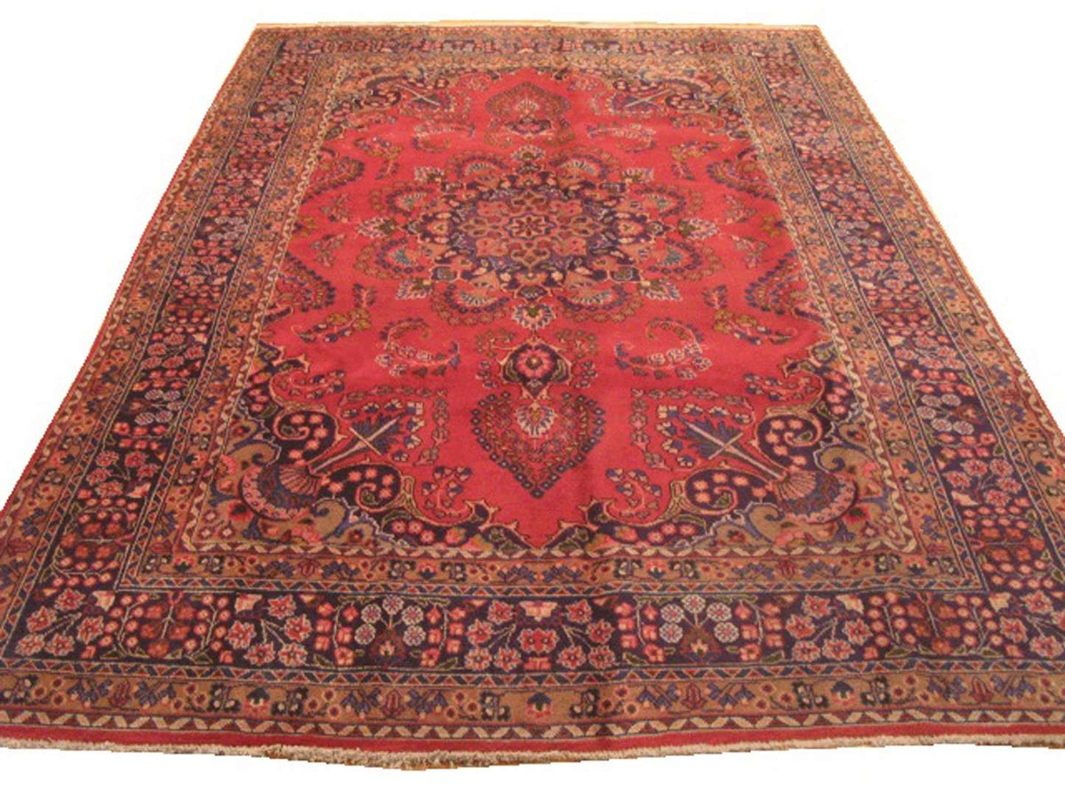 6' 7" x 9' 7" Persian Mashhad Rug image 0
