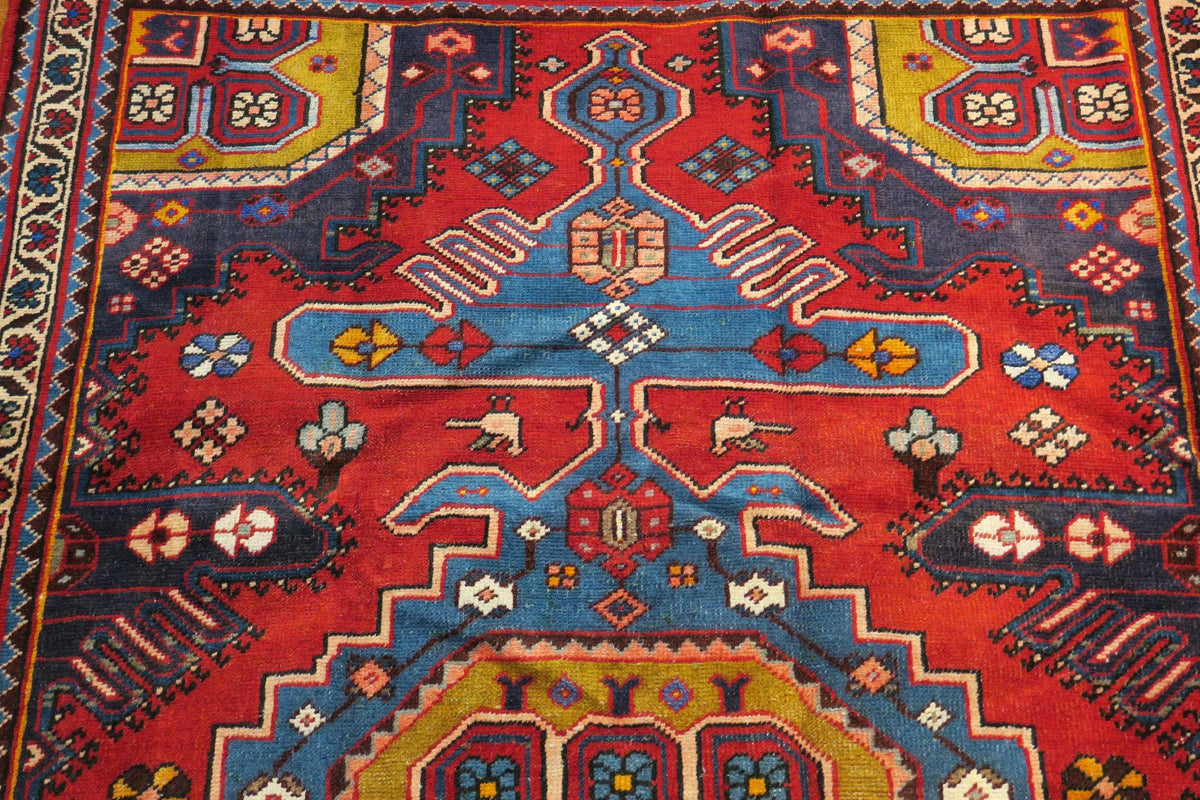 4' 2" x 6' 4" Persian Hamadan Rug image 1