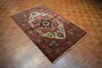 3' 10" x 6' 0" Pakistan Serapi Rug image 8