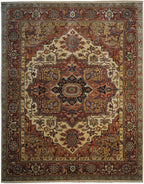 8' 0" x 10' 0" India Serapi Rug image 0