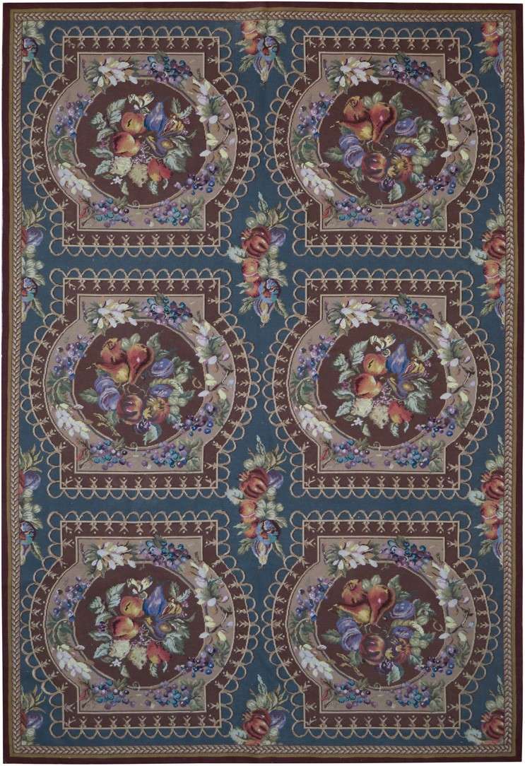 6' 0" x 8' 7" French Needlepoint Rug image 0