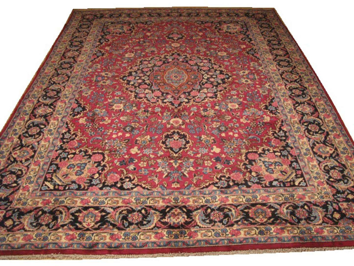 8' 5" x 11' 4" Persian Mashhad Rug image 0