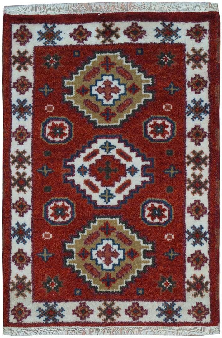 2' 0" x 3' 0" India Kazak Rug image 0