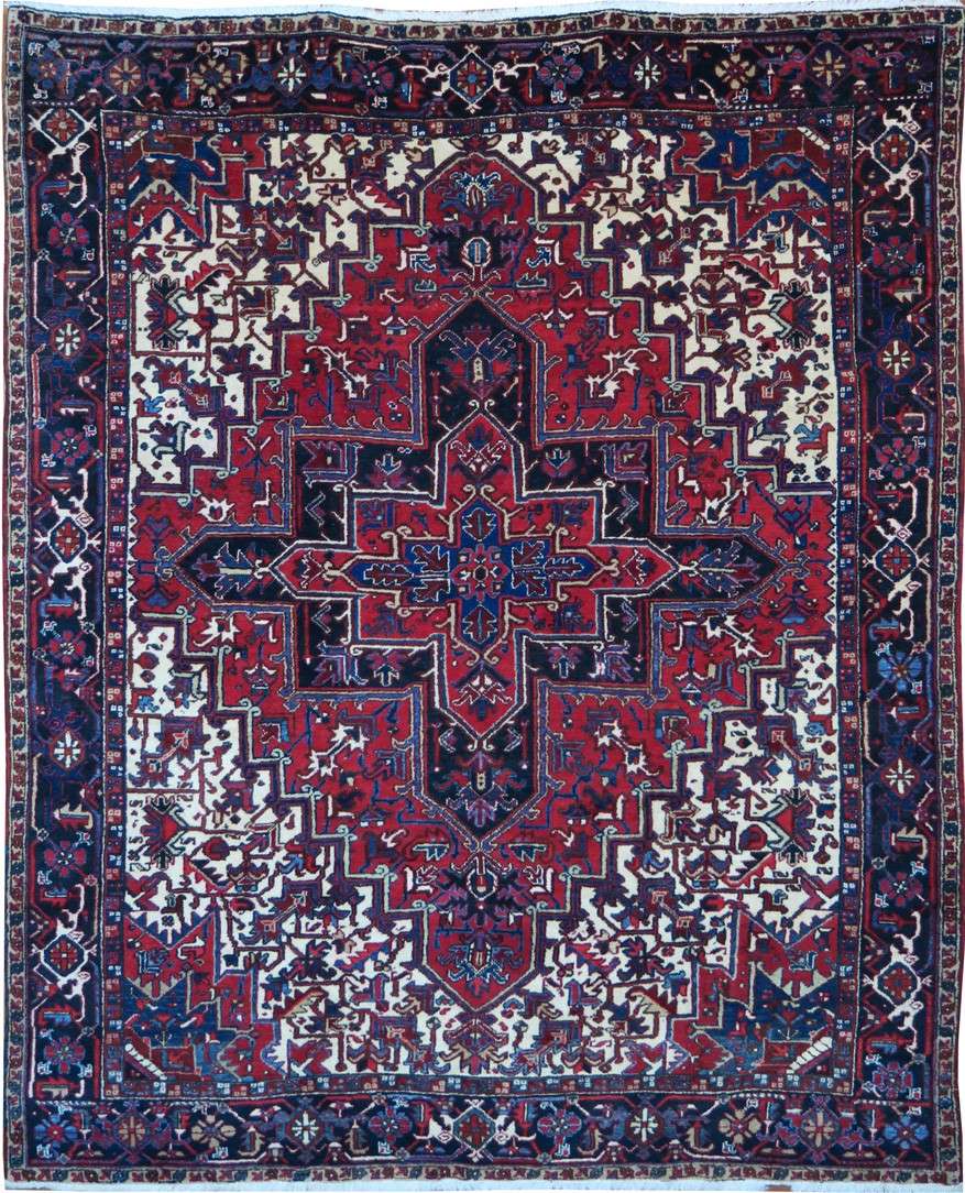 8' 6" x 10' 3" Persian Heriz Rug image 0